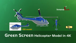 Green Screen Helicopter Model in 4K + 3D Model - Free Download!