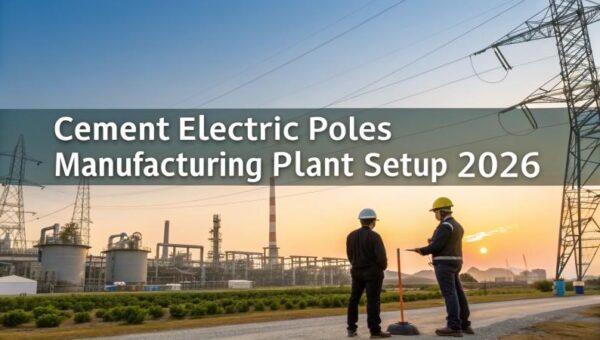 Cement Electric Poles Manufacturing Plant DPR & Unit Setup Report 2026: Machinery Cost, and Raw Material Requirements